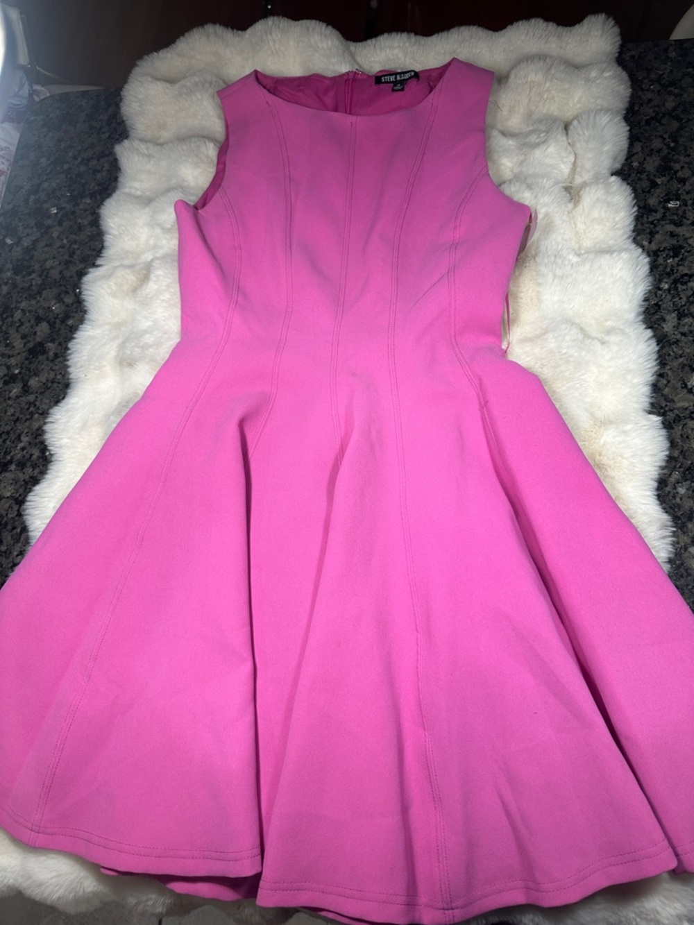 Steve Madden Hot Pink Sleeveless Fit-and-Flare Mini Dress